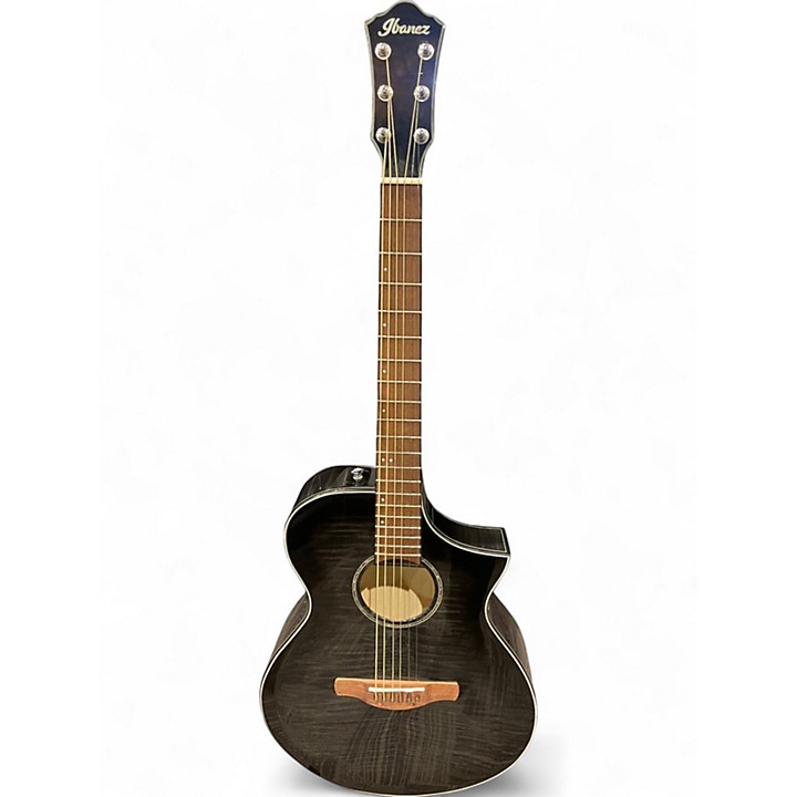 Used Ibanez AEWC400-TKS transparent black Acoustic Electric Guitar