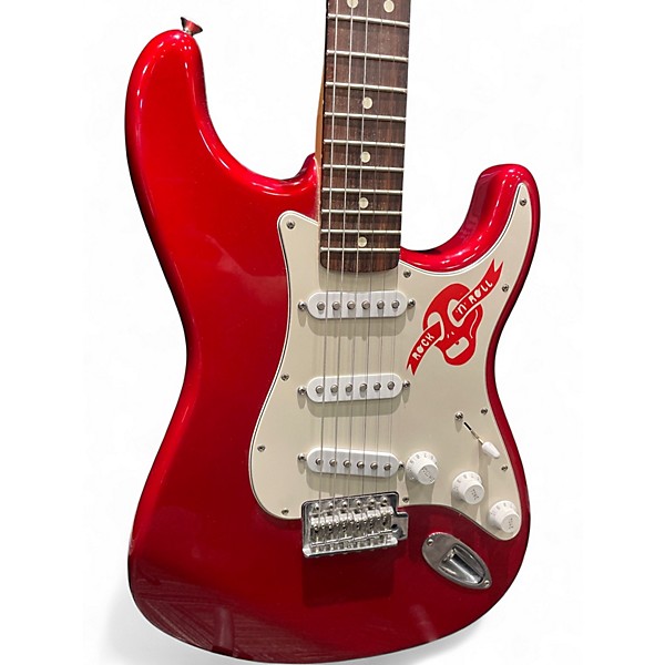 Used Fender Standard Stratocaster Candy Apple Red Solid Body Electric Guitar