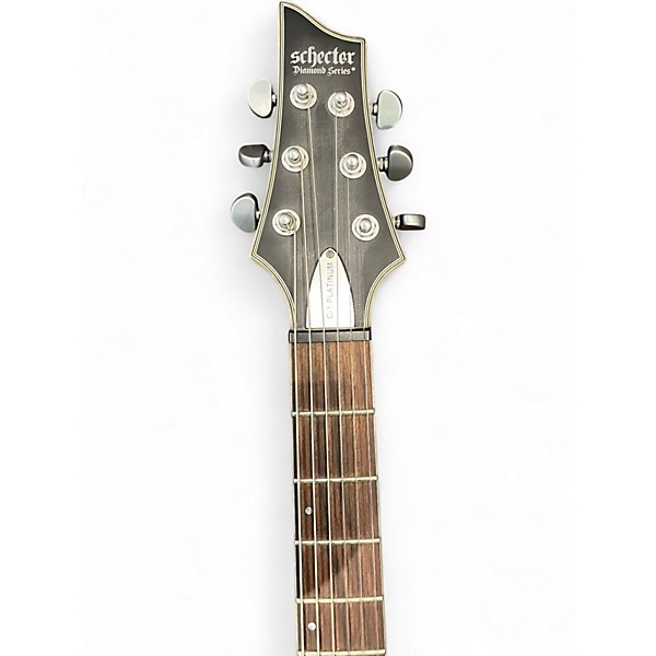 Used Schecter Guitar Research C1 Platinum Trans Black Solid Body Electric Guitar