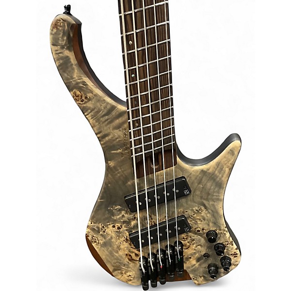 Used Ibanez EHB1505MS 5-String Multi-Scale Ergonomic Headless Black Ice Flat Electric Bass Guitar