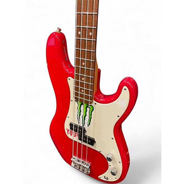 Used Squier Affinity Precision Bass Torino Red Electric Bass Guitar