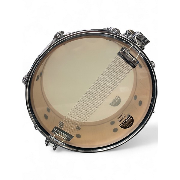 Used SONOR 13X5 Prolite Snare Drum Ebony White Stripe Drum