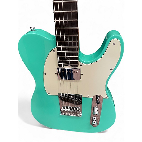 Used Schecter Guitar Research NICK JOHNSTON LIME Solid Body Electric Guitar