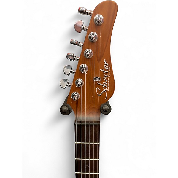 Used Schecter Guitar Research NICK JOHNSTON LIME Solid Body Electric Guitar