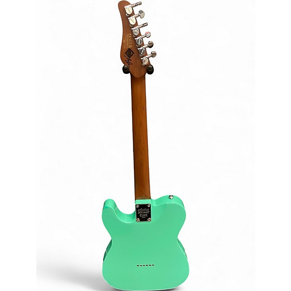 Used Schecter Guitar Research NICK JOHNSTON LIME Solid Body Electric Guitar