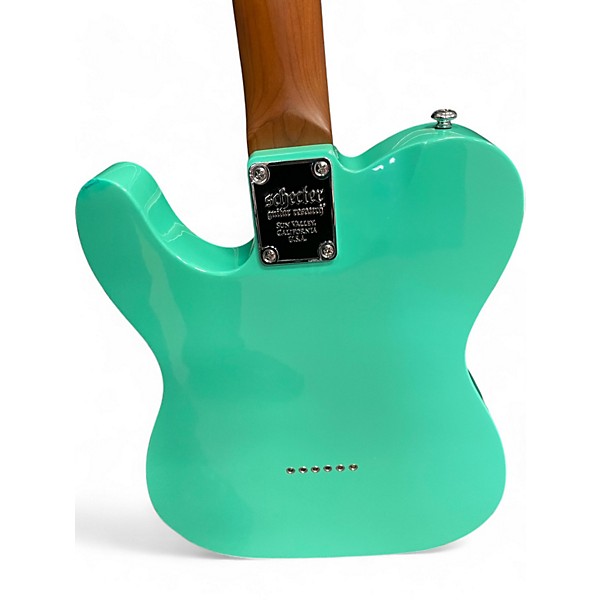 Used Schecter Guitar Research NICK JOHNSTON LIME Solid Body Electric Guitar