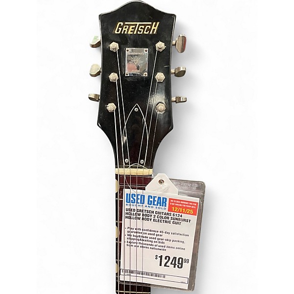 Used Gretsch Guitars 6124 Hollow Body 2 Color Sunburst Hollow Body Electric Guitar