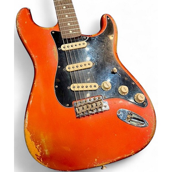 Used 2023 Fender MBVVT 1963 REISSUE RELIC STRAT VINCENT VAN TRIGT MASTERBUILT ORANGE Solid Body Electric Guitar