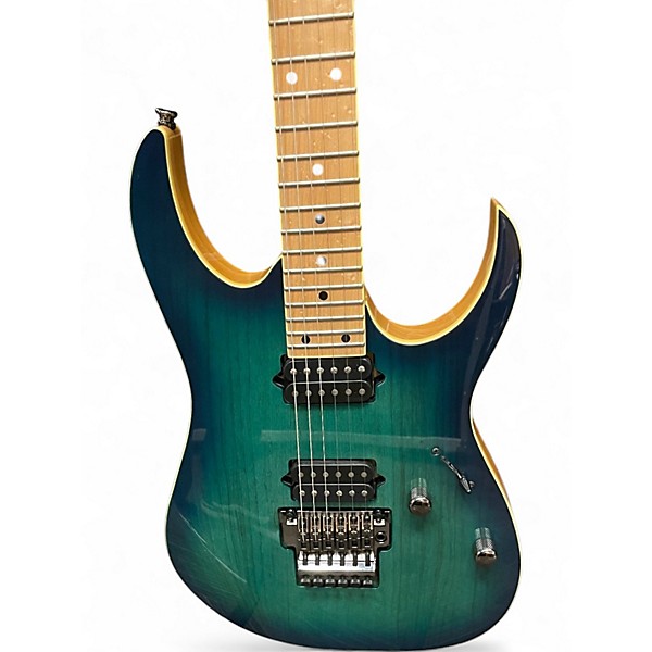 Used Ibanez RG652FX Nebula Green Burst Solid Body Electric Guitar