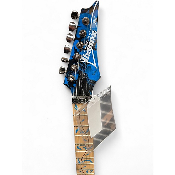 Used Ibanez JEM77P Steve Vai Signature JEM Premium Series BLUE FLORAL Solid Body Electric Guitar