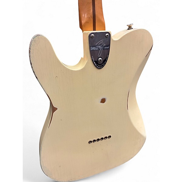 Used Fender Vintera Road Worn Telecaster Deluxe Vintage White Solid Body Electric Guitar