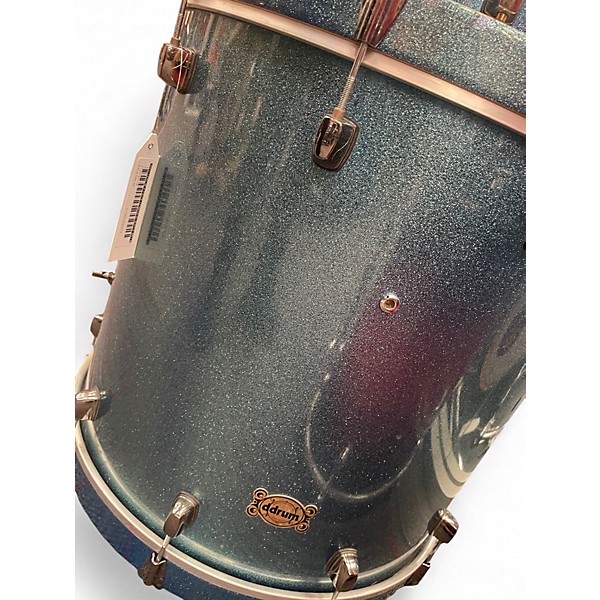 Used ddrum 4 Piece Dominion Maple Metallic Aqua Marine Drum Kit