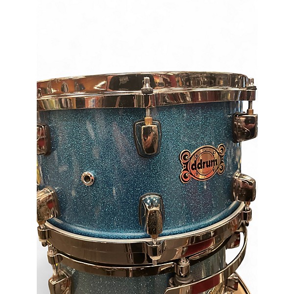 Used ddrum 4 Piece Dominion Maple Metallic Aqua Marine Drum Kit
