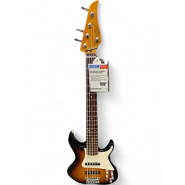 Used Vola ZVA 5 Sunburst Electric Bass Guitar