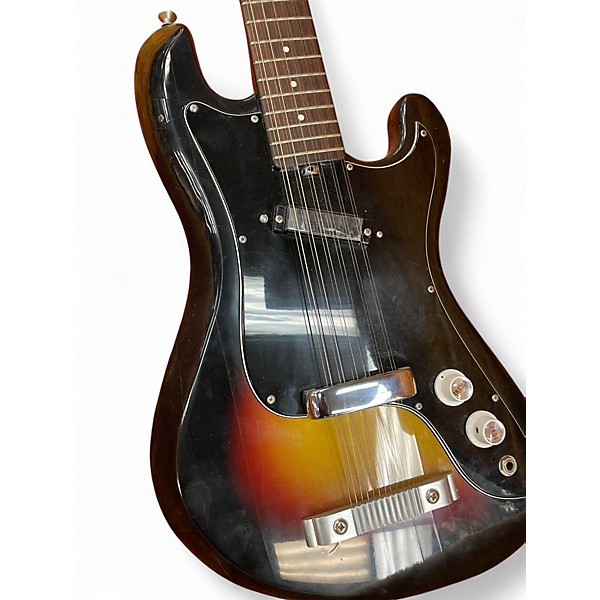 Vintage 1960s EKO COBRA Sunburst Solid Body Electric Guitar