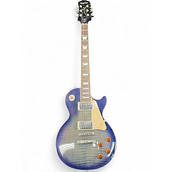 Used Epiphone Les Paul Standard Sapphire Blue Trans Solid Body Electric Guitar