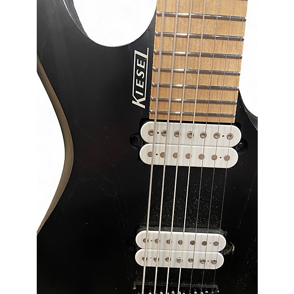Used Kiesel Vader 7 Black Solid Body Electric Guitar