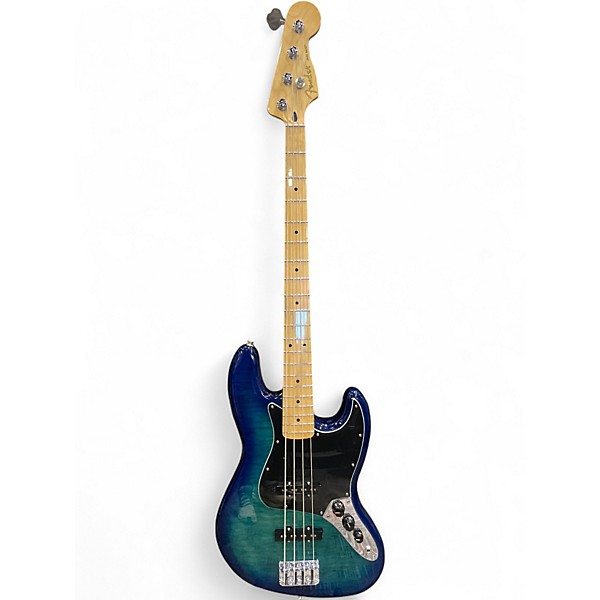 Used Fender player II jazz BASS FIGURED Blue Burst Electric Bass Guitar