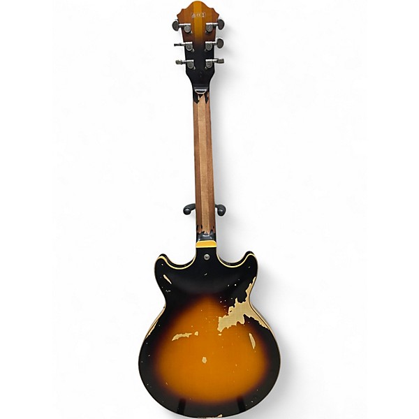 Used Ibanez Amv100fmd-ysl-12-01 Vintage Sunburst Hollow Body Electric Guitar