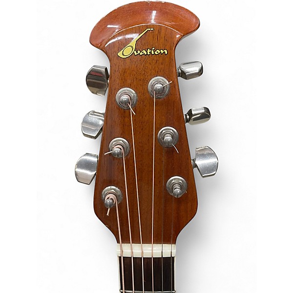 Used Ovation 1517 Natural Acoustic Electric Guitar