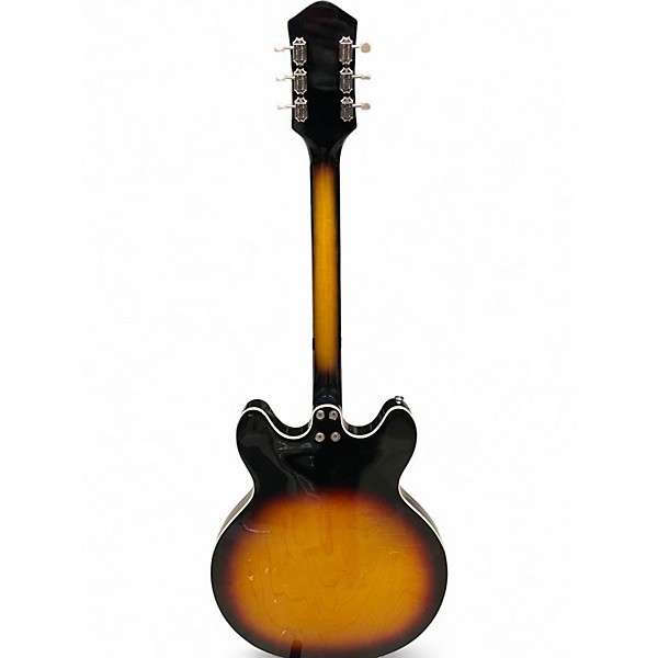 Vintage 1960s Harmony Meteor H60 Vintage Sunburst Hollow Body Electric Guitar