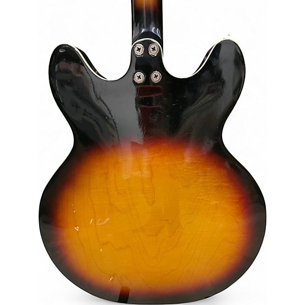 Vintage 1960s Harmony Meteor H60 Vintage Sunburst Hollow Body Electric Guitar