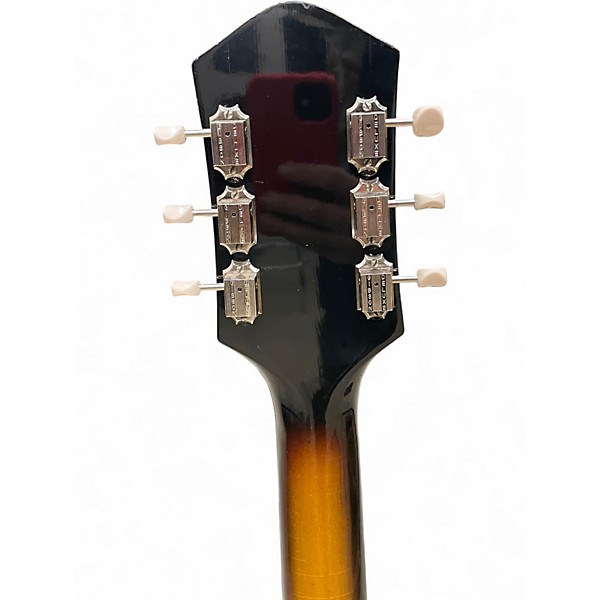 Vintage 1960s Harmony Meteor H60 Vintage Sunburst Hollow Body Electric Guitar