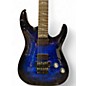 Used Schecter Guitar Research Omen Elite-6 FR See-Thru Blue Burst Solid Body Electric Guitar