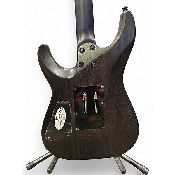 Used Schecter Guitar Research Omen Elite-6 FR See-Thru Blue Burst Solid Body Electric Guitar