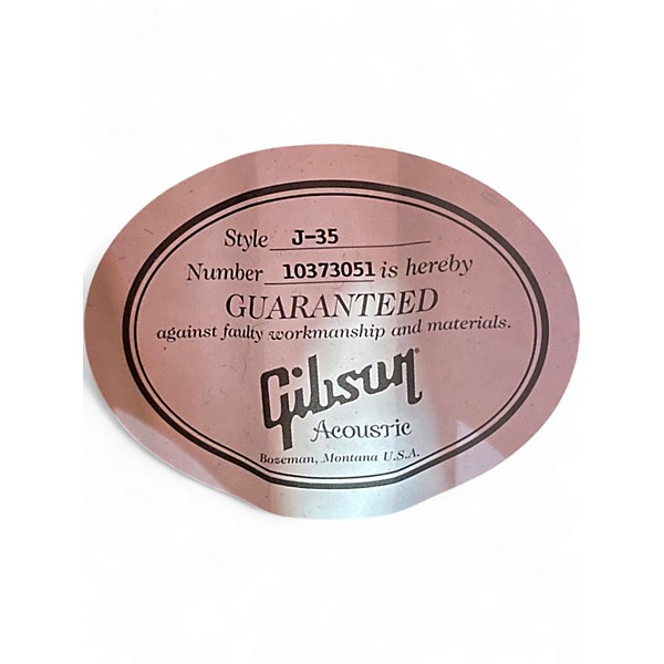 Used 2013 Gibson J35 BANNER REISSUE Natural Acoustic Electric Guitar