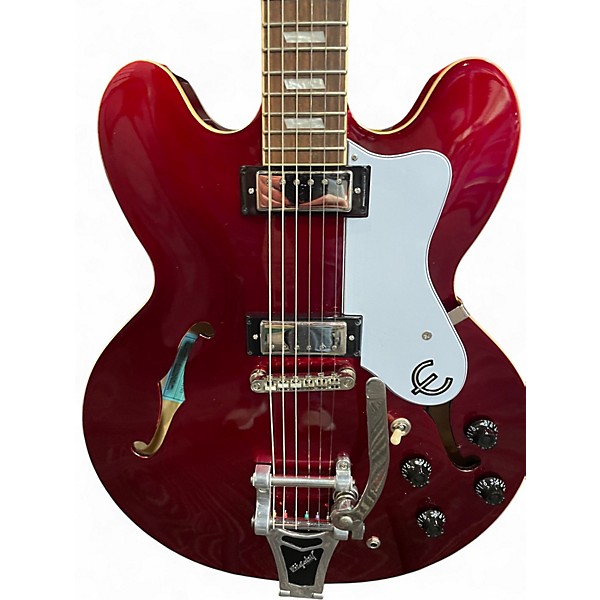 Used Epiphone Riviera E360TD Red Hollow Body Electric Guitar