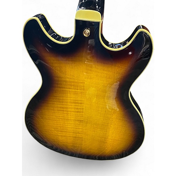 Used Ibanez AS153-AYS Burst Hollow Body Electric Guitar
