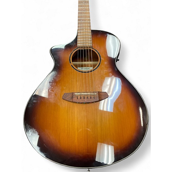 Used Breedlove Discovery S Concert LH Whiskey Burst Acoustic Electric Guitar