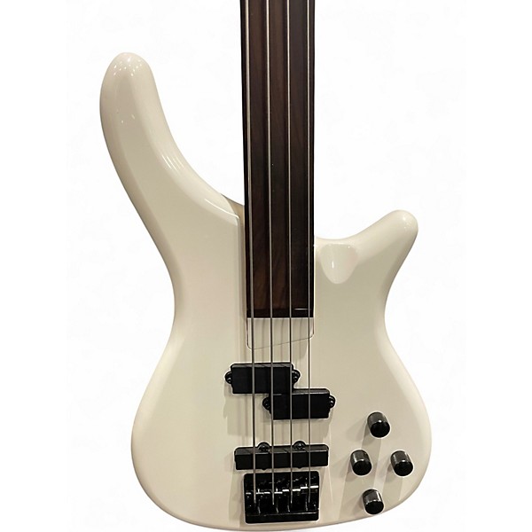 Used Rogue LX200BF White Electric Bass Guitar