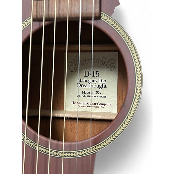 Used Martin D-15 Dark Mahogany  Acoustic Guitar
