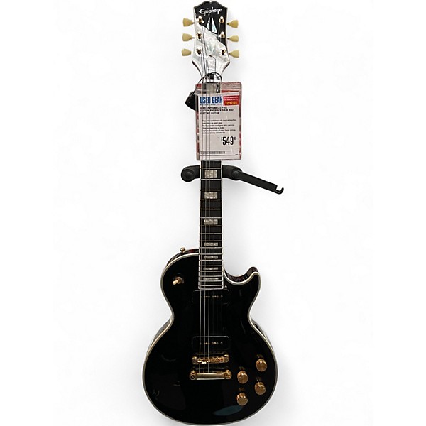 Used Epiphone LES PAUL CUSTOM P90 Black Solid Body Electric Guitar