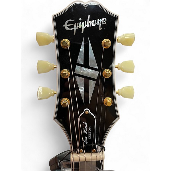 Used Epiphone LES PAUL CUSTOM P90 Black Solid Body Electric Guitar