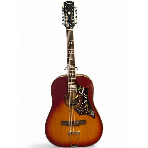 Used Crown Slope Shoulder Cherry Sunburst 12 String Acoustic Guitar