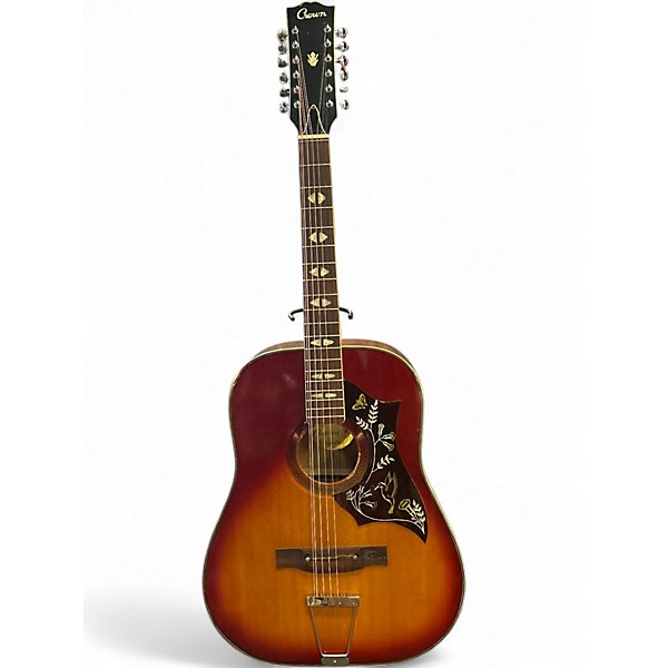 Used Crown Slope Shoulder Cherry Sunburst 12 String Acoustic Guitar