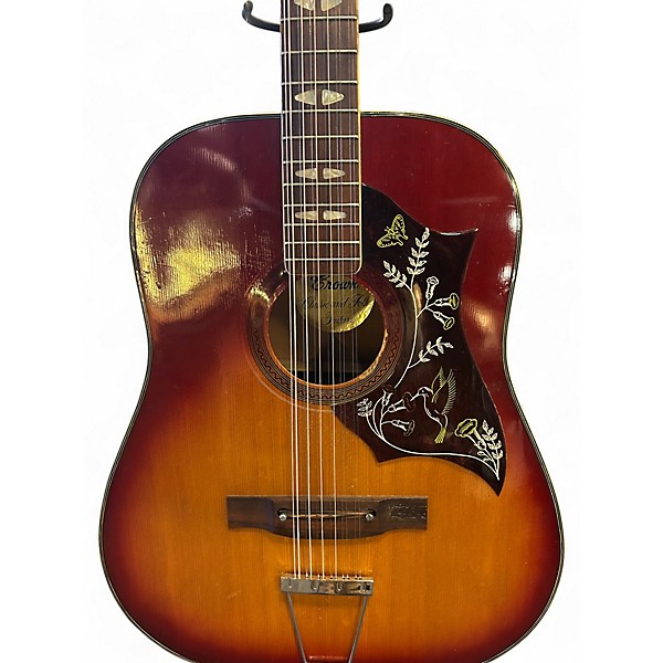 Used Crown Slope Shoulder Cherry Sunburst 12 String Acoustic Guitar