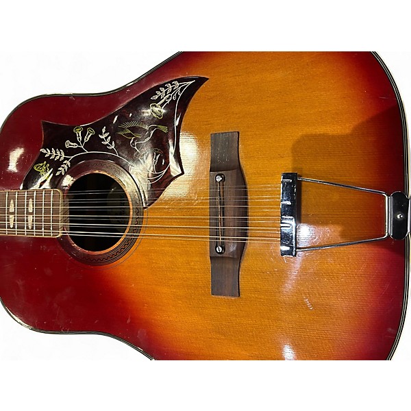 Used Crown Slope Shoulder Cherry Sunburst 12 String Acoustic Guitar