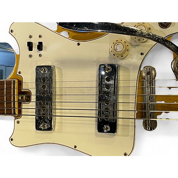 Used Teisco Vintage 1960s Metallic Gold Solid Body Electric Guitar