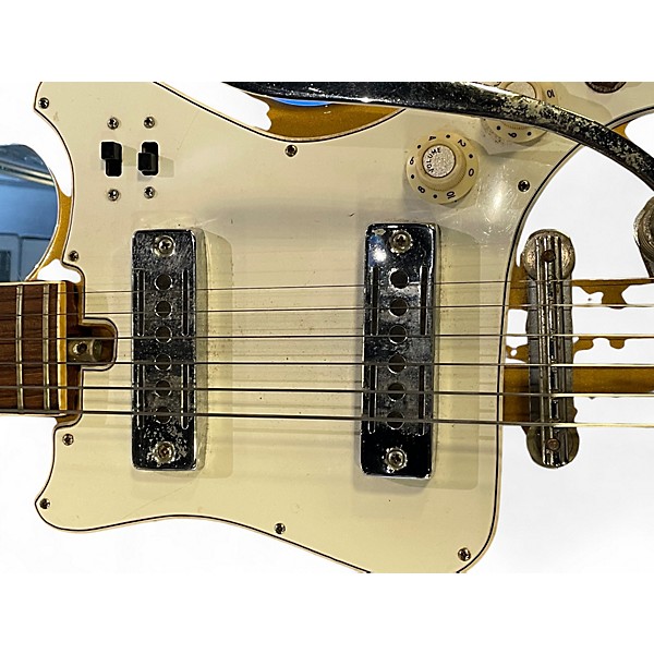 Used Teisco Vintage 1960s Metallic Gold Solid Body Electric Guitar