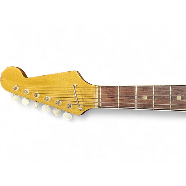 Used Teisco Vintage 1960s Metallic Gold Solid Body Electric Guitar