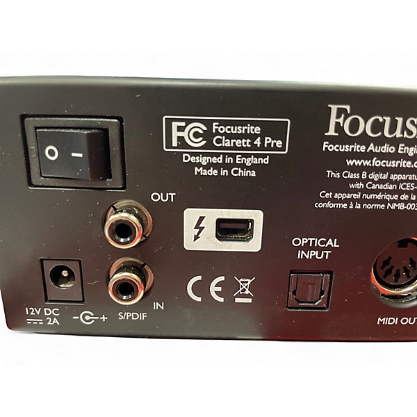 Used Focusrite Clarett 4Pre Audio Interface