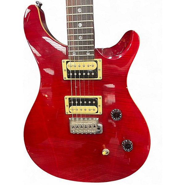 Used PRS SE Custom 24 Crimson Red Trans Solid Body Electric Guitar