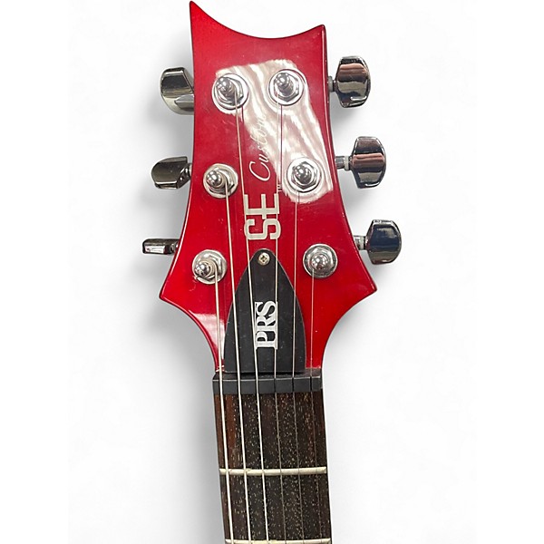 Used PRS SE Custom 24 Crimson Red Trans Solid Body Electric Guitar