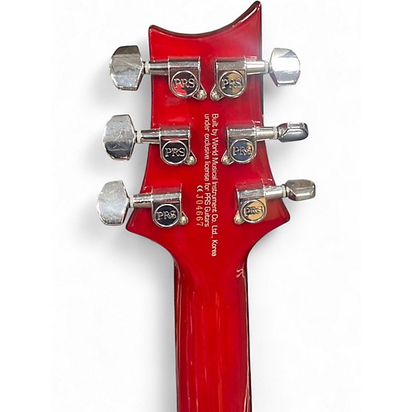 Used PRS SE Custom 24 Crimson Red Trans Solid Body Electric Guitar