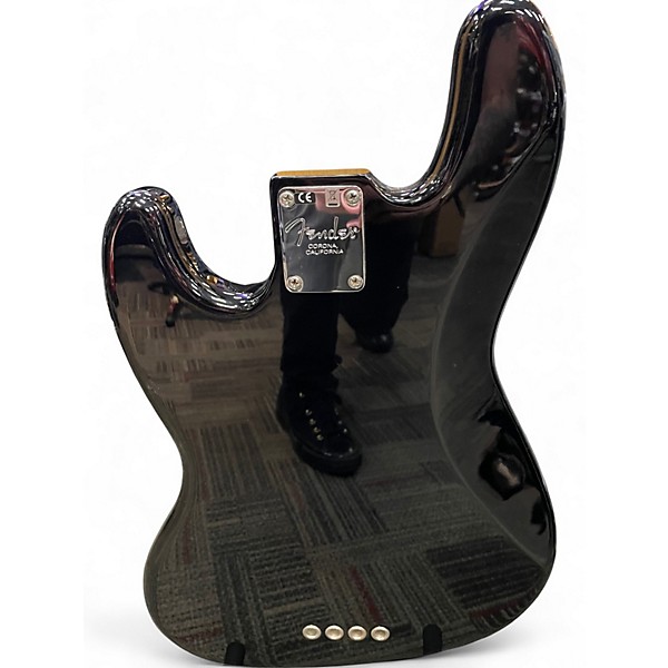 Used Fender American Standard Jazz Bass Black Electric Bass Guitar