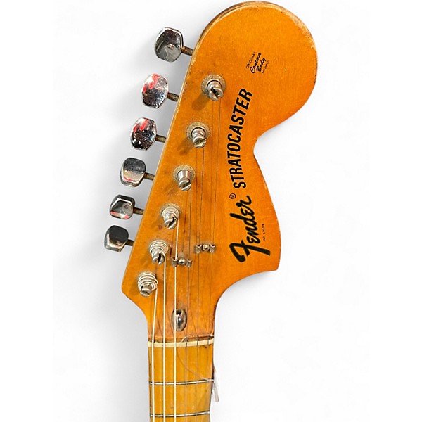 Vintage 1975 Fender Stratocaster Yellow Solid Body Electric Guitar